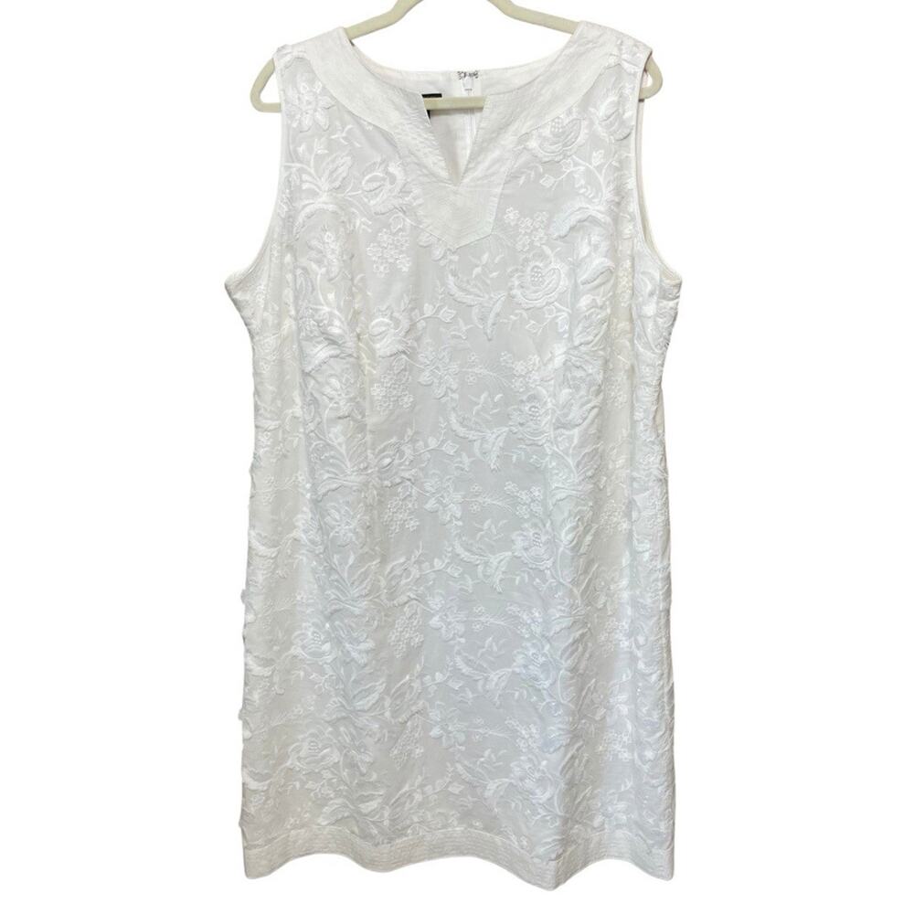 Talbots Cream Floral Mini Dress